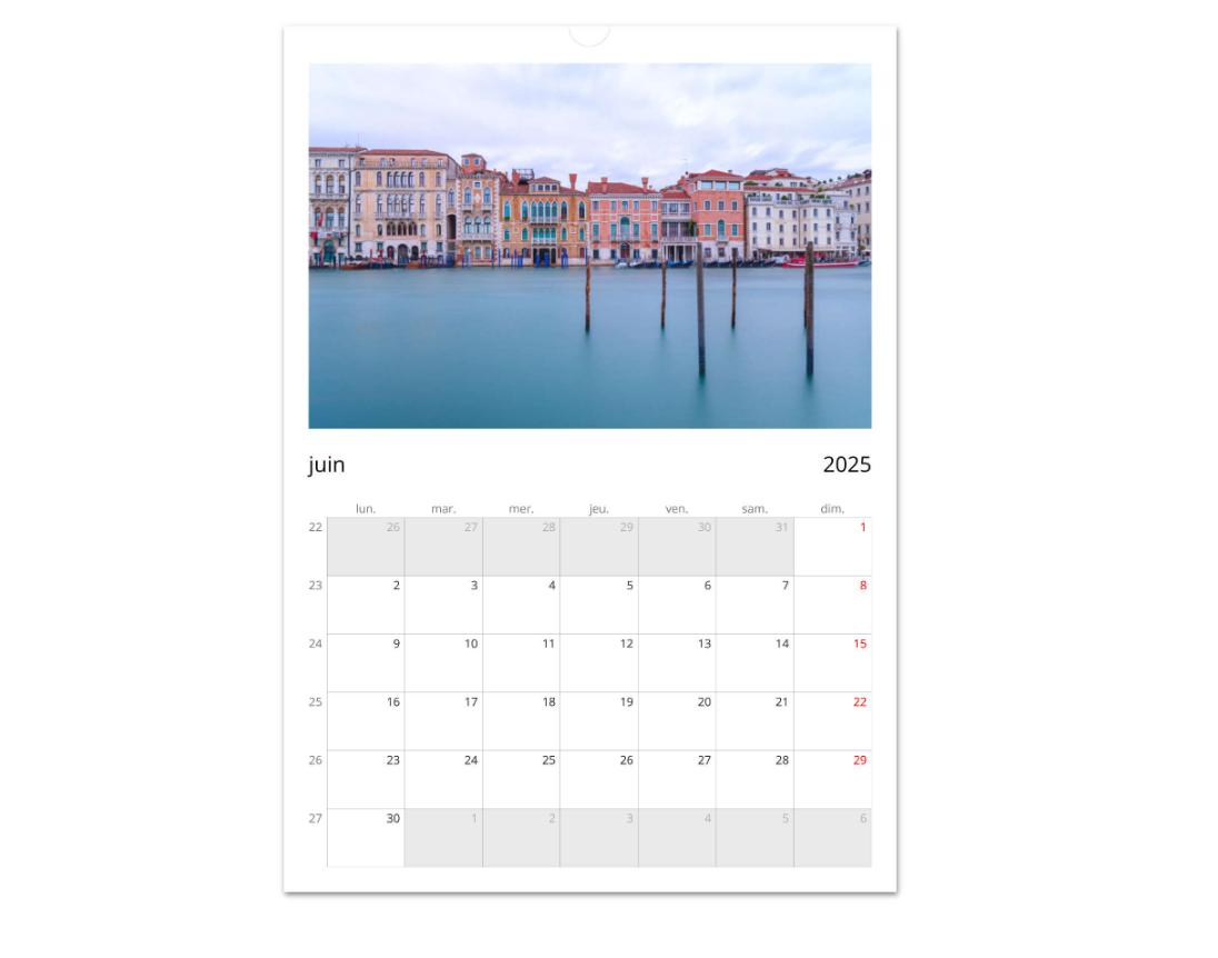 Venice 2025 Calendars