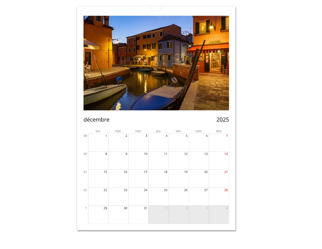 Calendario Venecia 2024